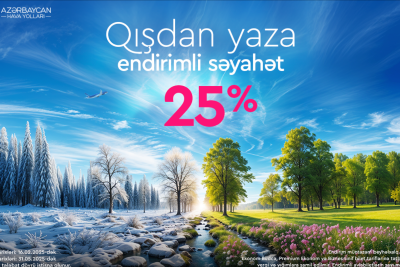 AZAL-dan bütün istiqamətlərə 25% endirim kampaniyası