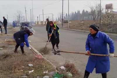 MKTİB avtovağzal ətrafında təmizlik işləri aparıb - FOTO