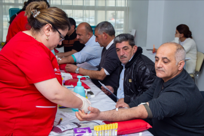 Şəmkirdə qanvermə aksiyası keçirilib