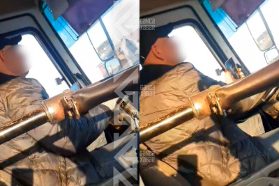 Gəncədə avtobus sürücüsü: “Get, kimə deyirsən, de” - VİDEO