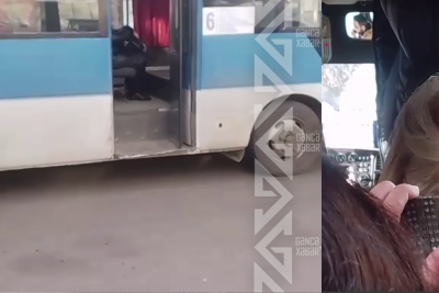 Gəncədə avtobus macəraları - VİDEO