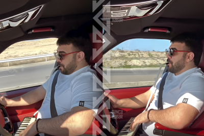 Qazaxlı müğənni “Range Rover”i belə idarə edib - VİDEO