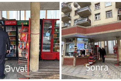 Gəncədə küçə ticarətinə qarşı MÜBARİZƏ - FOTO