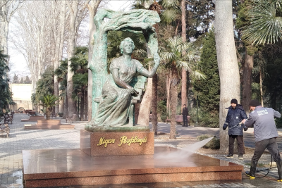 Xan Bağında genişmiqyaslı təmizlik işləri görülüb - FOTO