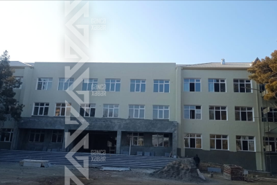 Gəncədə yeni məktəb binasının tikintisi davam edir - FOTO/VİDEO