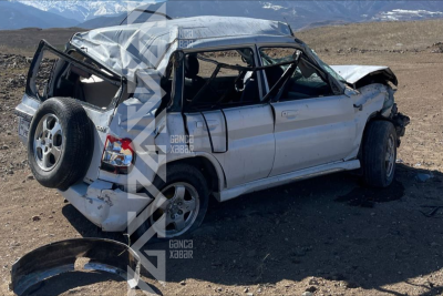 Göygöldə avtomobil aşdı - 4 nəfər xəsarət aldı