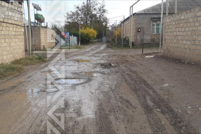 Gəncədə şəhid adını daşıyan küçə acınacaqlı vəziyyətdədir - FOTO