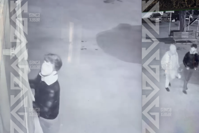 Gəncədə şalvar oğurlayan ata-bala - VİDEO