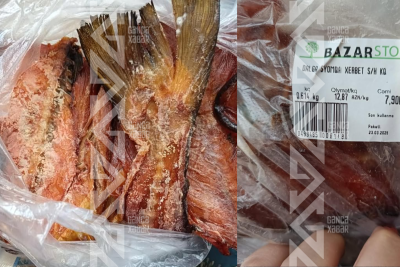 Gəncədə müştəriyə kifli balıq satılıb - İDDİA