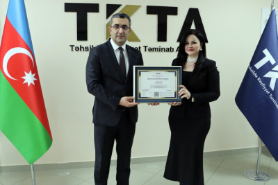 ADAU-yə şəhadətnamə təqdim olunub