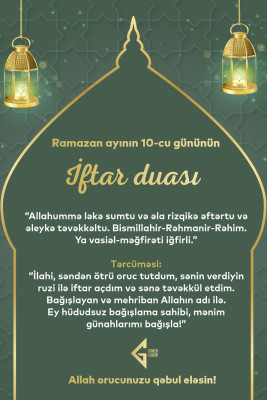 Ramazan ayının doqquzuncu gününün imsak, iftar və namaz vaxtları - FOTO