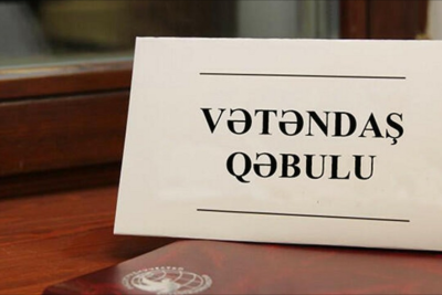 İdarə müdiri vətəndaşları qəbul edəcək