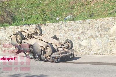 Göygöldə maşın aşdı, sürücü xəsarət aldı