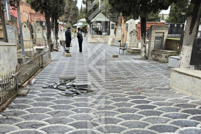 Gəncədə qəbiristanlıq abadlaşdırılır - VİDEO