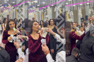 Şəbnəm Tovuzlu dollarları səpən gəncə: “İsrafçılıq etmə” - VİDEO