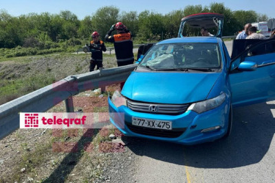 Yevlaxda ağır qəza: Şəki sakininin qolu amputasiya olundu - FOTO