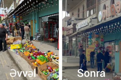 Gəncədə küçə ticarəti ilə məşğul olanlara qarşı tədbirlər davam etdirilir - FOTO