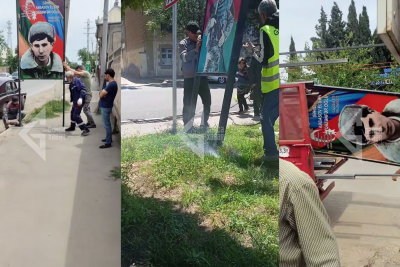 Gəncədə şəhid plakatları yığışdırılır – İH-dən açıqlama