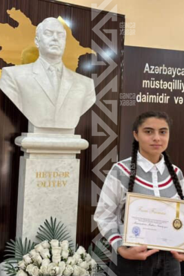 Gəncəli şagird İngilis dili üzrə olimpiadada birinci yeri qazandı - FOTO