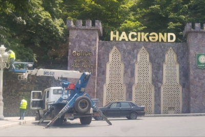 Hacıkənd qəsəbəsinin küçə işıqlandırma sistemində nasazlıqlar aradan qaldırılıb - FOTO