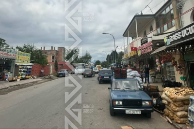 Gəncənin Təbriz küçəsində tıxac PROBLEMİ - VİDEO