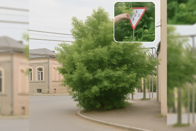 Gəncədə “gizlənmiş” yol nişanı