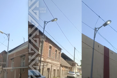 Gəncədə küçə aydınlığa çıxdı