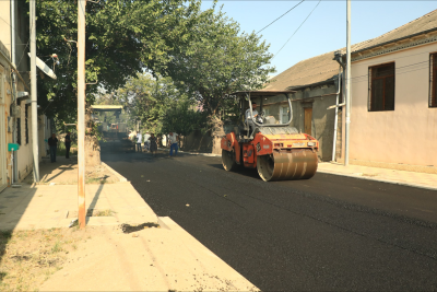 Gəncənin prospekt və küçələri asfaltlanır - FOTO