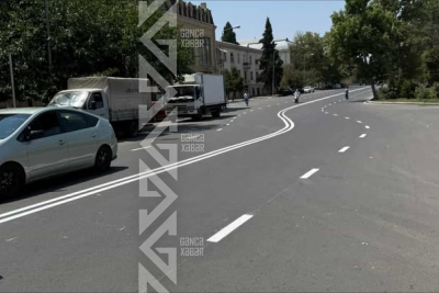 Gəncədə yeni çəkilən yol xətləri narazılıq doğurub