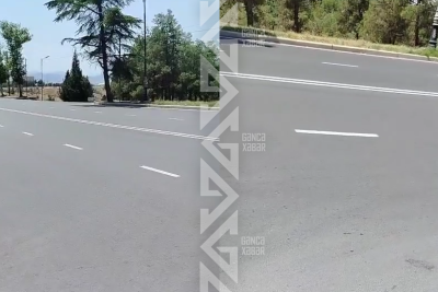 Gəncədə yeni çəkilmiş yol xətləri sürücülərə çətinlik yaradır
