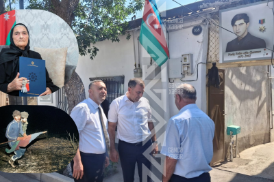 Gəncədə Milli Qəhrəmanın anası ilə vida mərasimi keçirilir