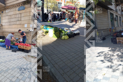Gəncədə küçə alveri mübahisə doğurur