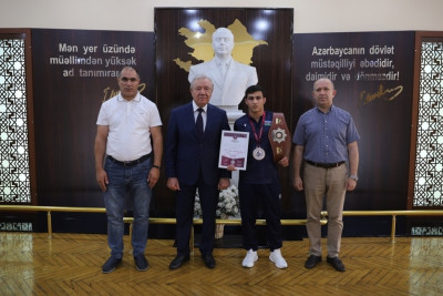 GDU-nun rektoru Avropa çempionu ilə görüşüb - FOTO
