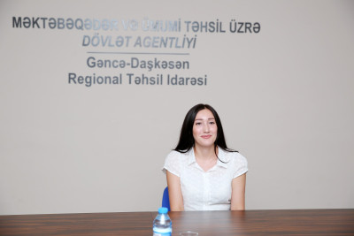 Gəncədə müəllim qəbulunun müsahibə mərhələsi keçirilir - FOTO
