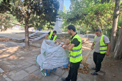 MKTİB tərəfindən "Dəmiryolçular" parkı təmizlənib - FOTO