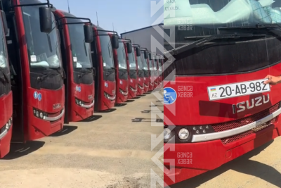 Gəncəyə yeni KONDİSİONERLİ avtobuslar gətirildi