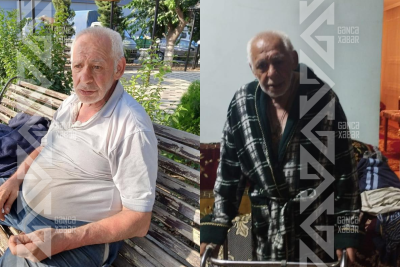 Xeyirxah Gəncə sakini parkda gecələyən kişiyə sahib çıxdı