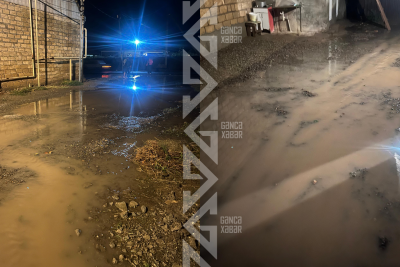 Gəncə yağış sularına təslim oldu