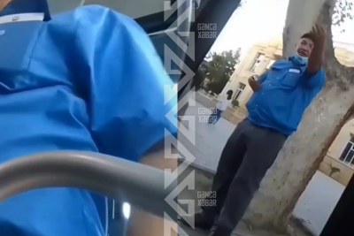 Gəncədə sərnişinlər "BakuBus"un sürücüsünü təngə gətirdilər