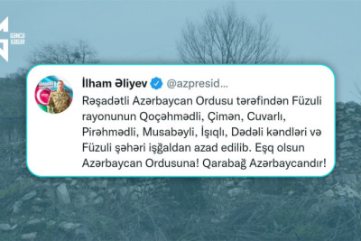Füzuli şəhərinin işğaldan azad edilməsindən beş il ötür