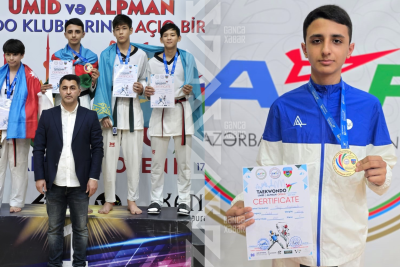 Gəncəli taekvondoçu qızıl medal qazandı