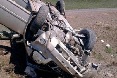 Ağstafada avtomobil aşdı