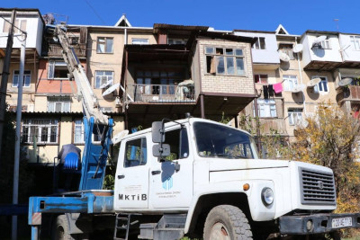 Gəncədə dam örtükləri və novdanlar təmir edilir