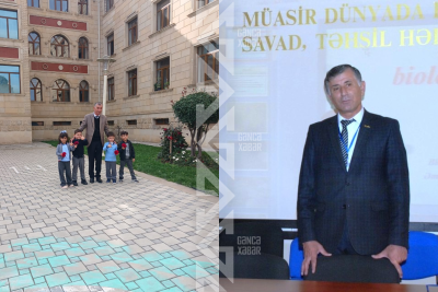 Gəncədə məktəb direktoru balaca şagirdlərin ürəyini qırmadı