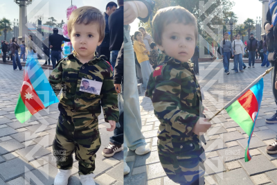 Gəncə küçələri üçrəngli bayrağımıza bürünüb