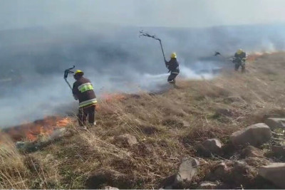 Gədəbəydə dağlıq ərazi yanır