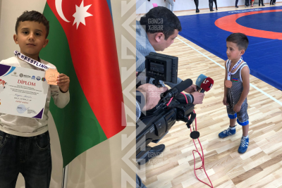 Gəncəli balası qızıl qopardı