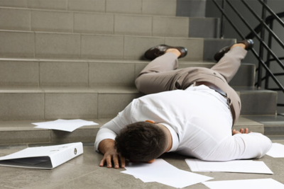 Gəncədəki "ASAN Xidmət"də mühafizəçi ilə əlbəyaxa olub pilləkəndən yıxıldılar