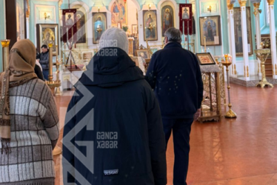 Gəncədə provaslavlar Milad bayramını qeyd edir