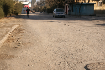 Gəncədə Hərbi şəhərcikdə yollar BƏRBAD HALDADIR